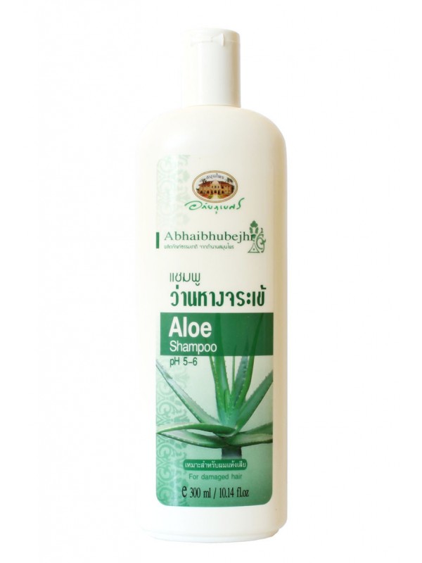 Шампунь с соком алоэ для сухих и повреждённых волос Абхай. Abhaibhubejh Aloe Shampoo pH5-6 For Damaged Hair.