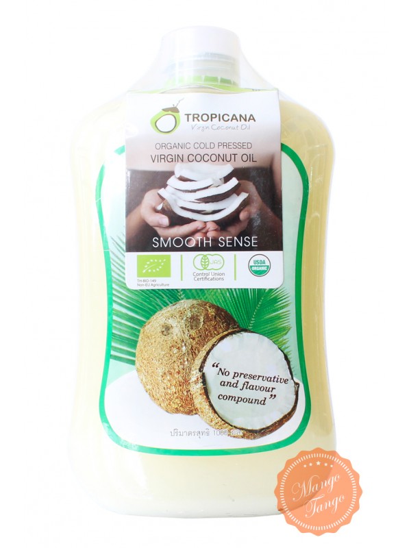 Кокосовое масло первого холодного отжима Тропикана 1000 мл. Tropicana virgin coconut oil.