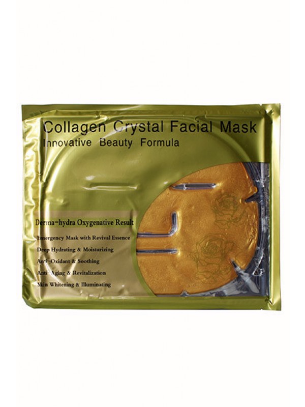 Маска для лица с коллагеном и биозолотом 24К. 24K Active Gold Collagen face Mask.