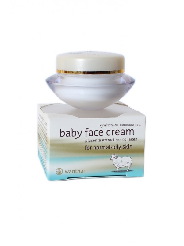 Крем с плацентой “Baby face cream” для нормальной и жирной кожи.